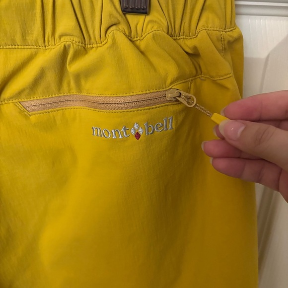 MONTBELL Womens Canyon Shorts Yellow Size Medium Hiking Outdoor Active Granola - Picture 6 of 7